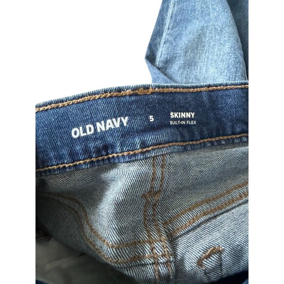 OLD NAVY Girls Blue Medium Wash Skinny Jeans Size 5 - Picture 2 of 5